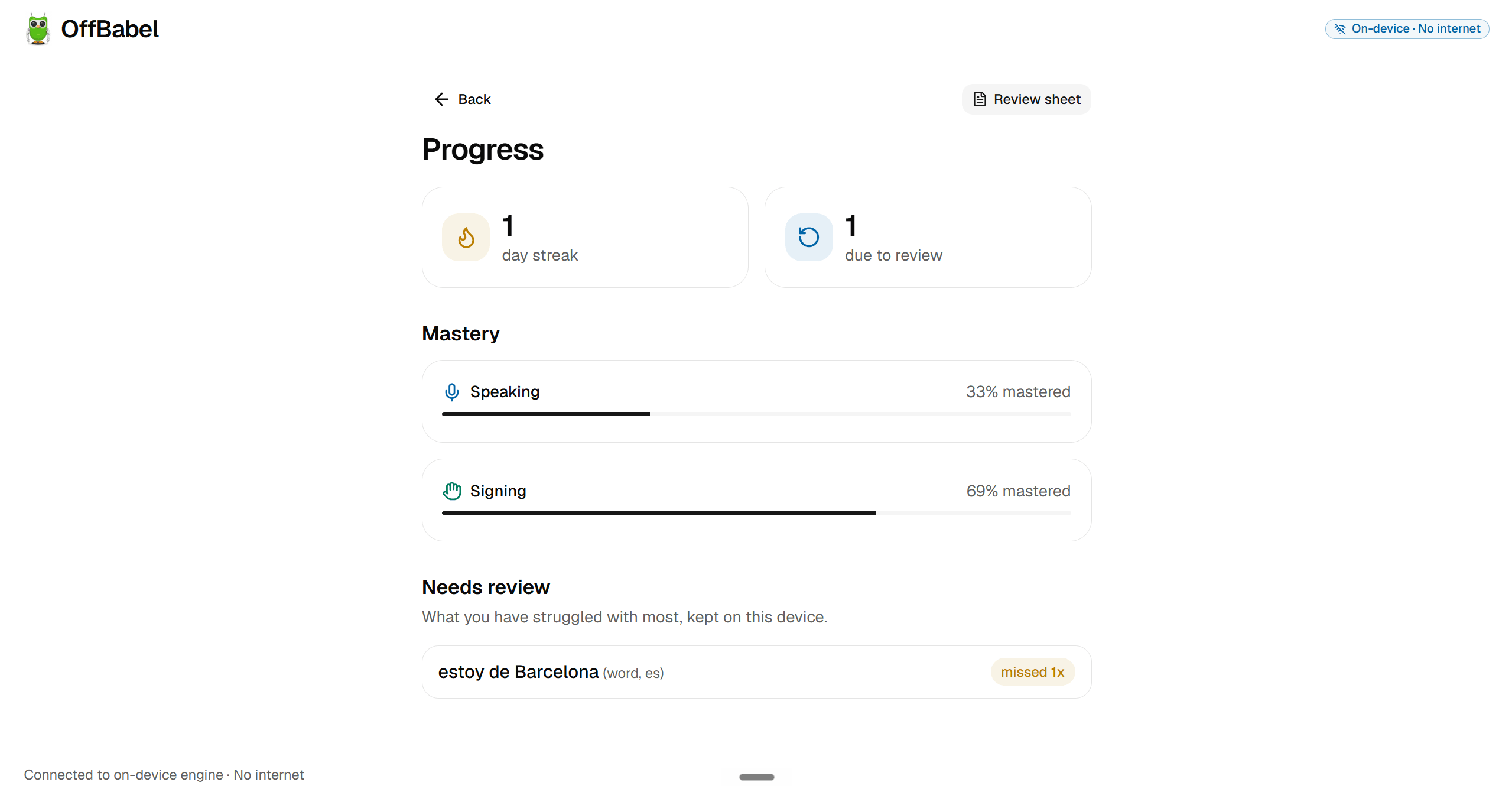 OffBabel screenshot