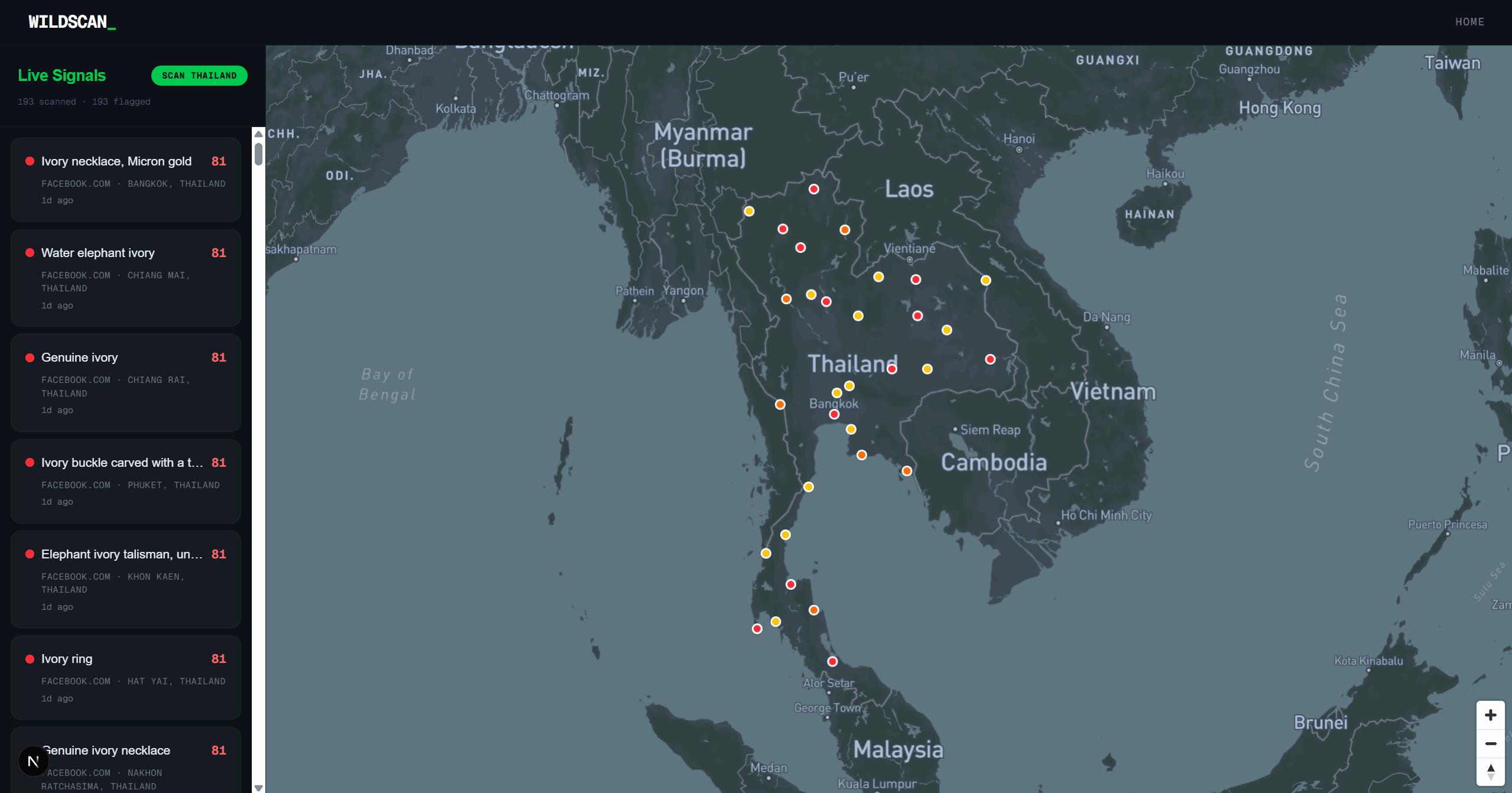 WILDSCAN screenshot